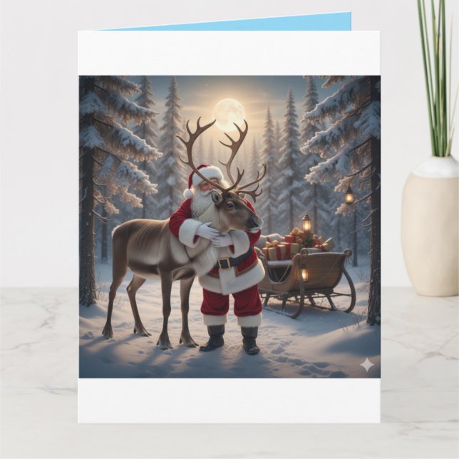 Warm Hugs in a Winter Wonderland Karte (Vorderseite)