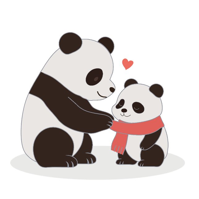 Warm Hugs, Panda-Liebe T-Shirt (Celebrate cozy charm with this adorable panda design — where cuteness meets comfort.)