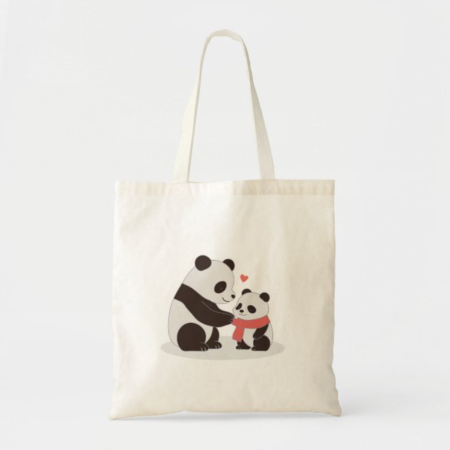 Warm Hugs, Panda-Liebe Tragetasche (Vorne)