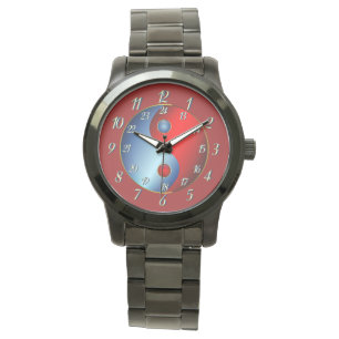 Warm im Herzen - Rot - Yin Yang Watch Armbanduhr