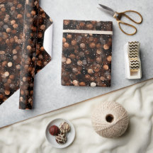 Warm Kupfer Metallisch Braunes Glitter-Muster