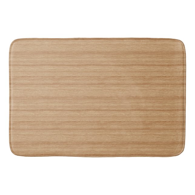 Warm Light Wood Grain Texture with Natural Flow Badematte (Vorderseite)