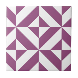 Warm Lila geometrischer Deko Cube Fliese