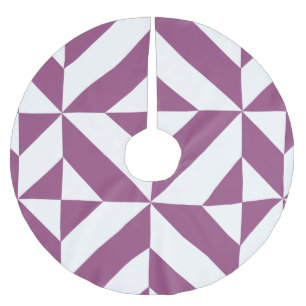 Warm Lila geometrischer Deko Cube Polyester Weihnachtsbaumdecke
