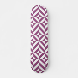 Warm Lila geometrischer Deko Cube Skateboard