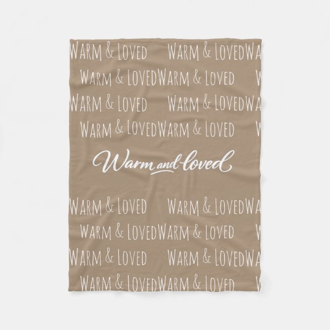 "Warm & Loved" Fleece Blanket (Vorderseite)
