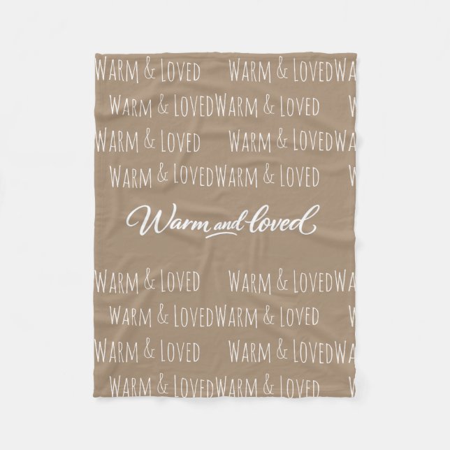 "Warm & Loved"-Fleece-Decke Fleecedecke (Vorderseite)