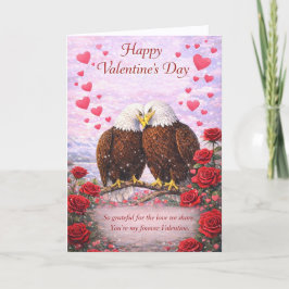 Warm & Loving Bald Eagles Valentine’s Day Greeting Feiertagskarte