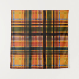 Warm Marker Karierte Tapisserie Wandteppich