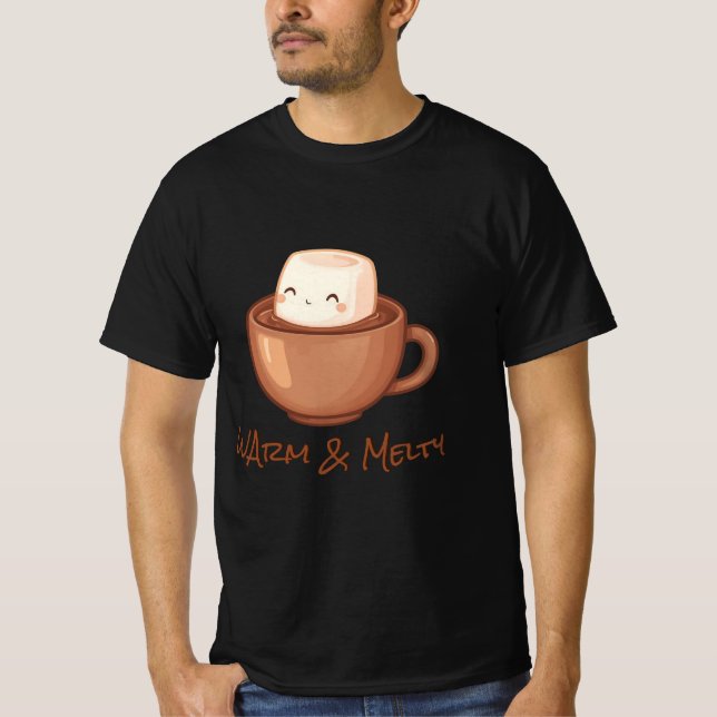 Warm & Melty – Festive Hot Chocolate Design T-Shirt (Vorderseite)