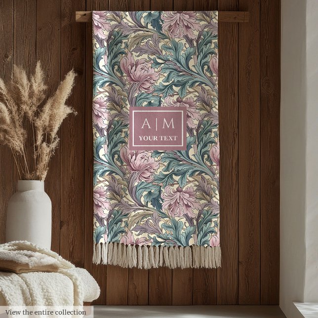 Warm Morris inspiriert Pimneldecke Fleecedecke (Warm Morris inspired pimpernel heritage blanket)