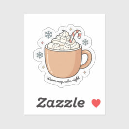 Warm Mug Calm Night Sticker | Cozy Winter Sticker