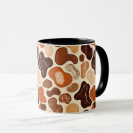 Warm Neutral Abstract Mug – Modern Organic Pattern Tasse