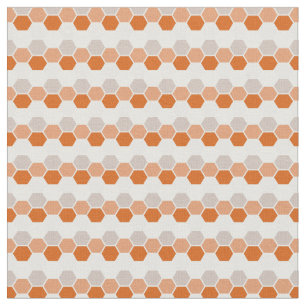 Warm Orange Geometric Hex Hexagram Stoff