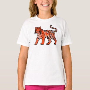 Warm Orange Tiger Kids T-Shirt – Süßes Wildtier