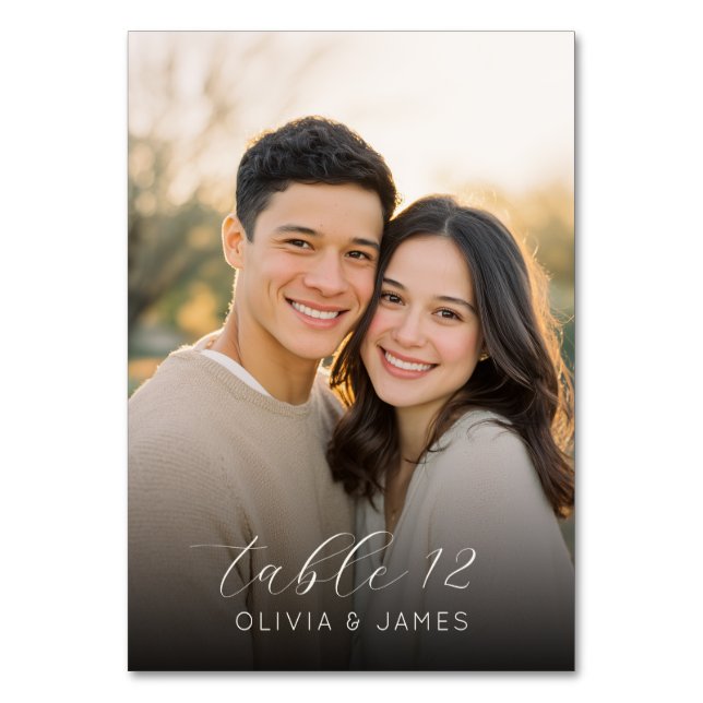 Warm Photo Tischnummer (Rückseite)