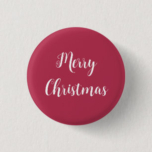Warm Pink Frohe Weihnachtsschaltfläche Button
