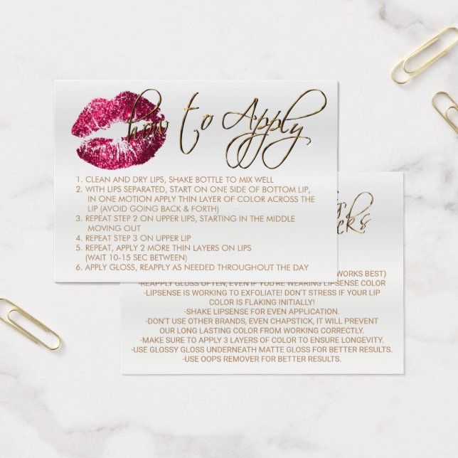 Warm-rosa Glitzer Lippen 2 - Anwenden - Satin (Büro)