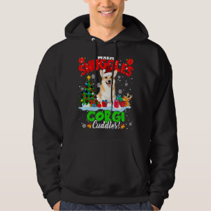 Warm Schnürsenkel Corgi Cuddles Weihnachtsbaum Kar Hoodie