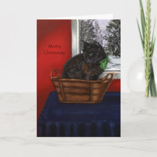 Warm Snowy Christmas Feiertagskarte