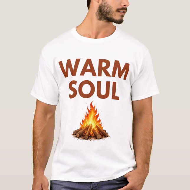 Warm Soul Minimal Fire Mens T Shirt (Vorderseite)