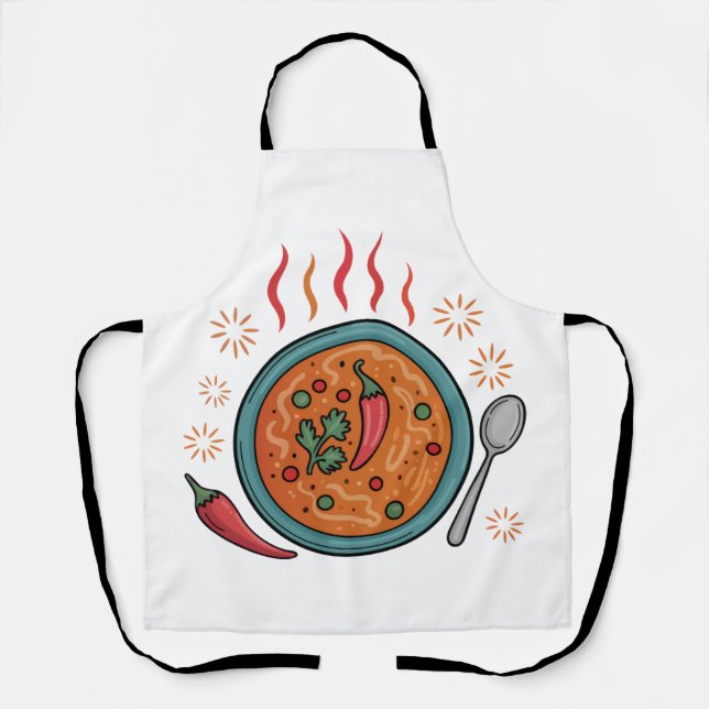Warm Spicy Curry Food Art Schürze (Vorderseite)