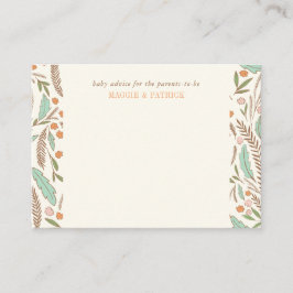 Warm Sprigs Gender Hübsche Kinderberatungskarte Hinweiskarte