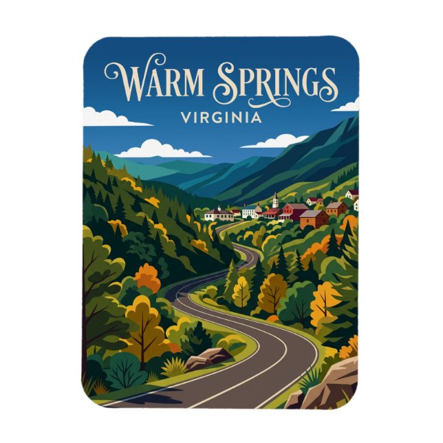 Warm Springs USA Magnet (Vertikal)
