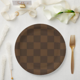 Warm Timeless Rich Brown and Dark Brown Earthy Pappteller