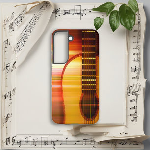 Warm Toned Gitarre   Fall für künstlerische Musik Samsung Galaxy Hülle