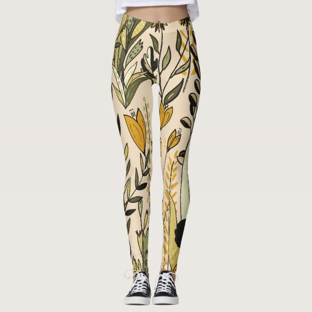 Warm Tones Garden Leggings (Vorderseite)