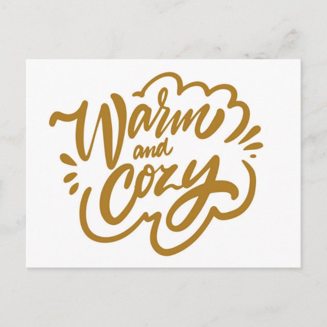 Warm und gemütlich postkarte (Vorderseite)
