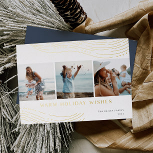 Warm Wave   3 FotoCollage Folien Feiertagskarte