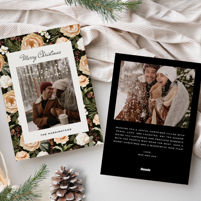 Warm-Winter-Blumen-Foto Feiertagskarte (Von Creator hochgeladen)