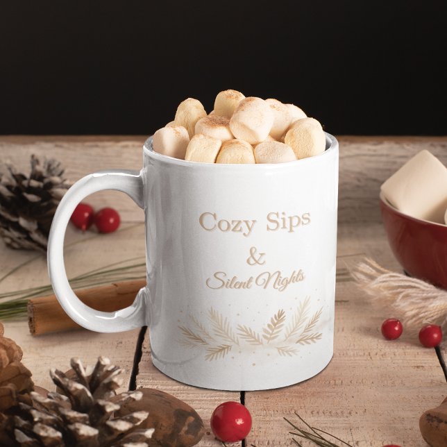 Warm Winter Sips Mug Kaffeetasse (Warm winter sips with soft pines and gentle seasonal charm)
