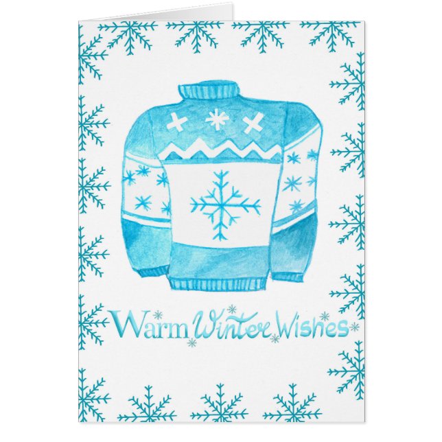 Warm Winter Wishes Christmas Sweater (Vorne)