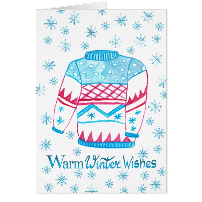 Warm Winter Wishes Christmas Sweater (Vorne)