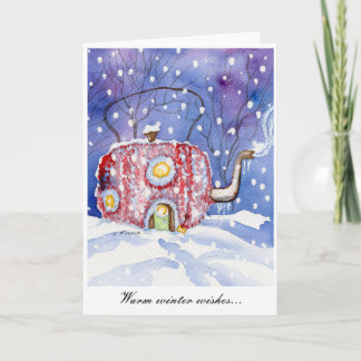 "Warm Winter Wishes" Notecard Karte