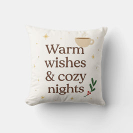 Warm Wishes & Cozy Nights – Minimalist Holiday  Kissen