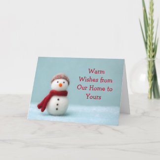 🎄 Warm Wishes Felt Schneemann Weihnachtskarte ❄️ Karte