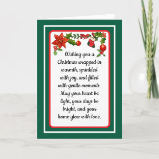 Warm wishes poinsettia christmas card feiertagskarte