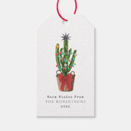 Warm wünscht Cactus Christmas Geschenkanhänger