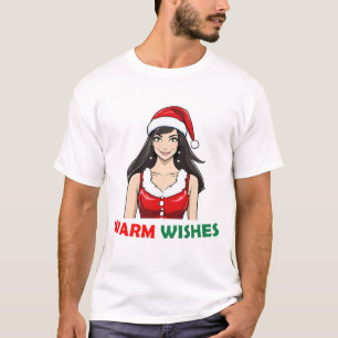 Warm wünscht Santa Woman T-Shirt