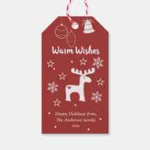 Warm wünscht Weihnachts-Weihnachtsgeschenke Tags