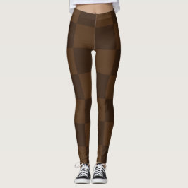 Warm Zeitlos Reich Braun und Dunkelbraun Erdig Leggings