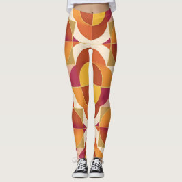 Warme abstrakt gemusterte Leggings
