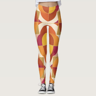 Warme abstrakt gemusterte Leggings