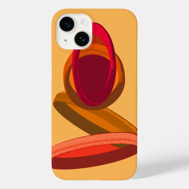 Warme Abstrakte Dreierringe ・ Moderne Minimalistis Case-Mate iPhone Hülle (Rückseite)