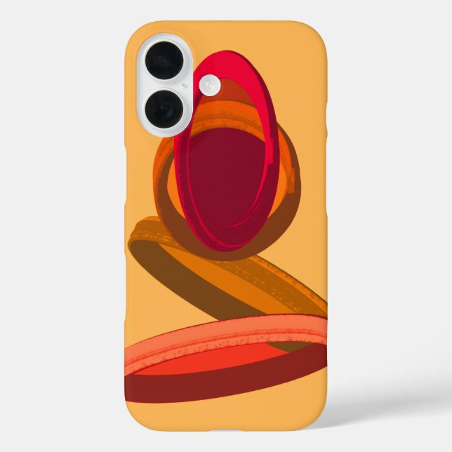 Warme Abstrakte Dreierringe ・ Moderne Minimalistis Case-Mate iPhone Hülle (Rückseite)