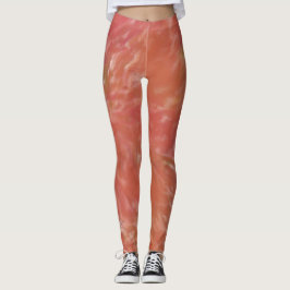 Warme Abstrakte Rot-Orange-Kunstdrucke Leggings